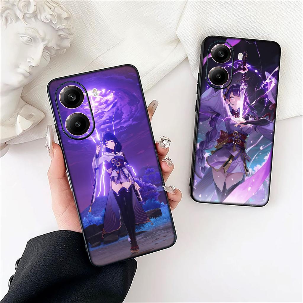 Защитная крышка для телефона Xiaomi Poco C85 C65 C75 X7 X6 M6 M8 F7 F8 Ultra F6 Pro с изображением Райдэн Сёгун из Genshin Impact