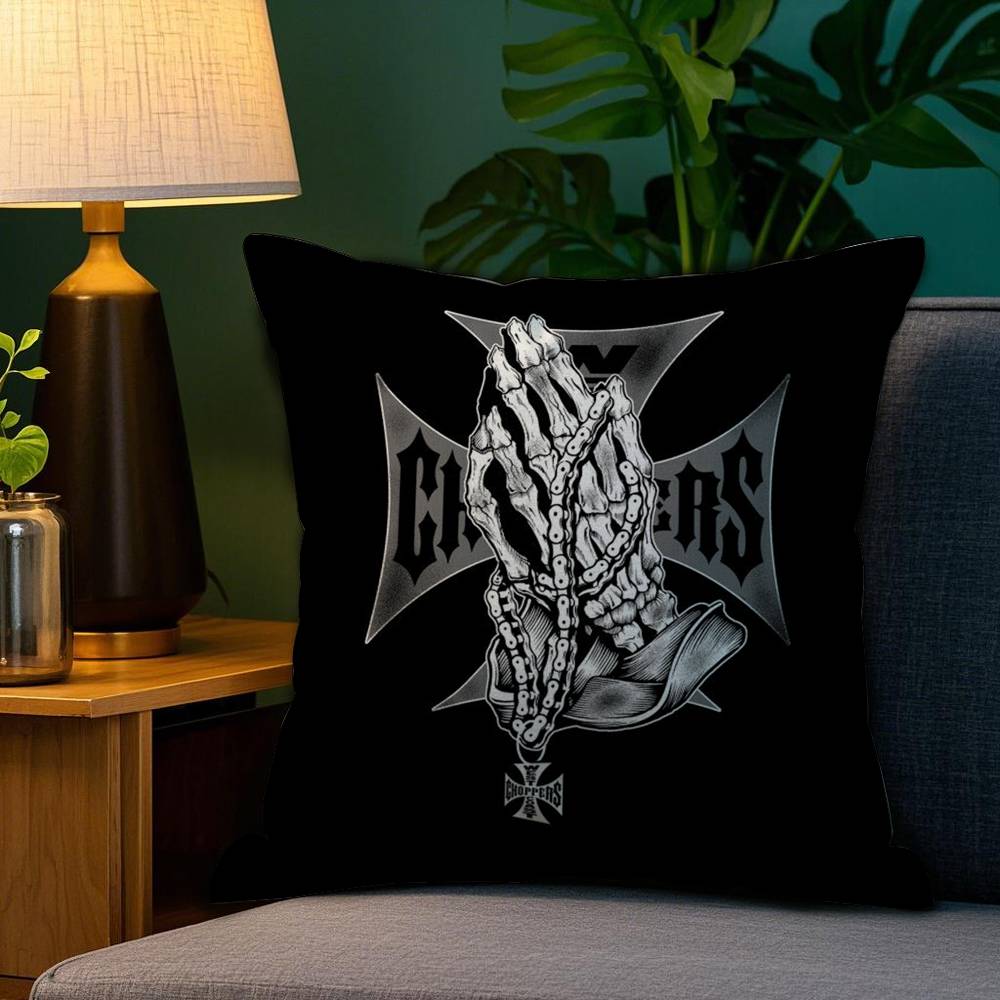 West Coast Choppers Наволочка Плюшевая Ткань Мягкая Двусторонняя Печать Чехол на Подушку Дивана Покрывала для Подушек