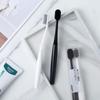 2-Pack Adult Soft Bristle Wide Head Manual Toothbrush Set Black White Daily Oral Care
