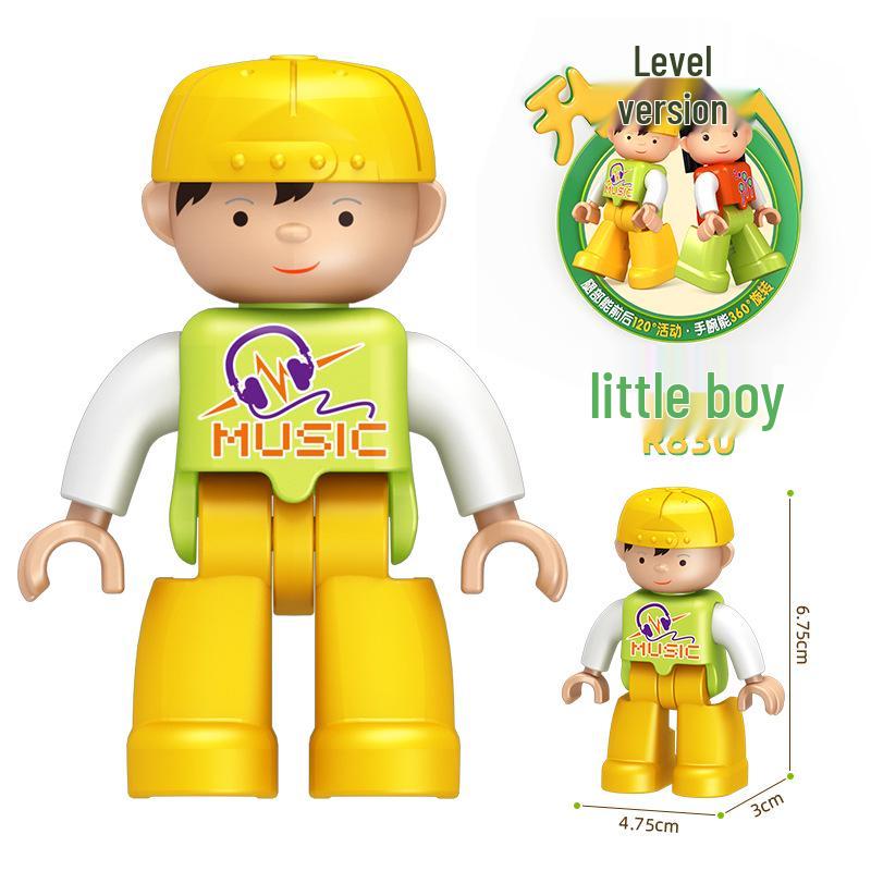 Compatible Large-Particle Building Block Minifigure Educational Toys for Early Childhood