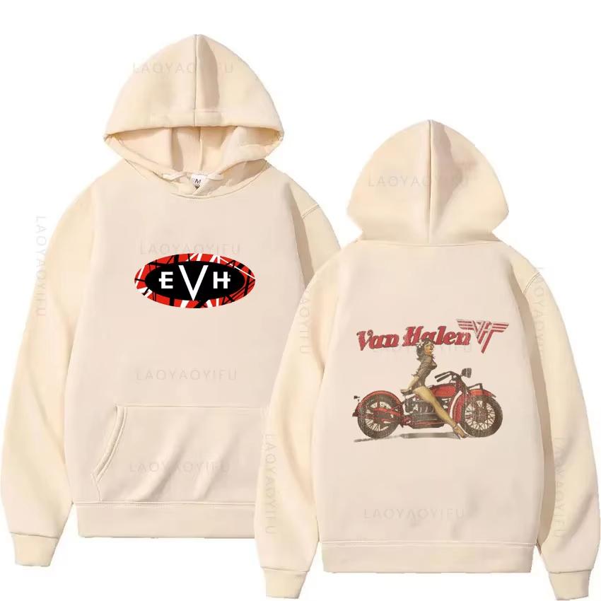 Эдди Ван Хален Evh Тема Новые Худи и Свитшоты Мужские и Базовые Худи с Принтом Y2k Мужская Одежда Рубашка с Капюшоном Осень
