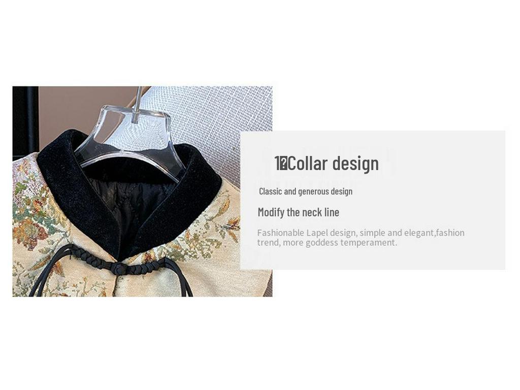 Retro Frog Button Jacquard Embroidery Vest for Middle-Aged Women - Spring/Autumn Styles