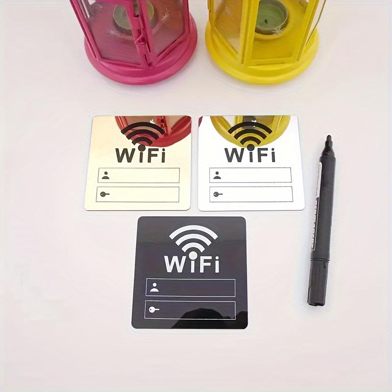 3D Зеркальная WiFi Логотип Наклейка - Акриловый Влагостойкий Настенный Декор для Дома и Офиса