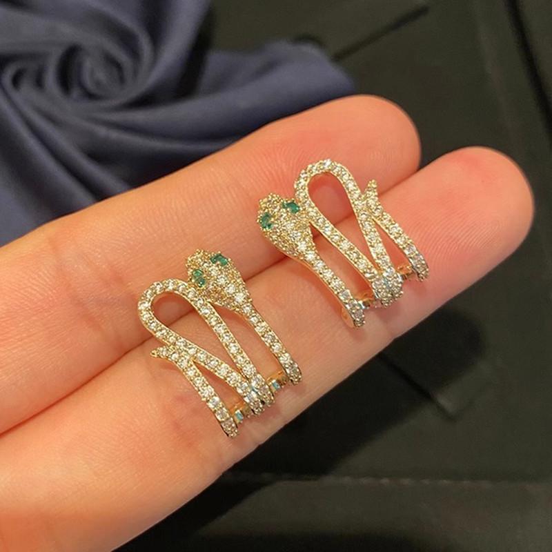 Легкие роскошные серьги в виде змеи, классические серьги в стиле темперамент для женщин, элегантное платье с аксессуарами