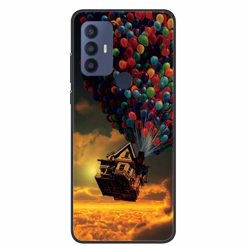 Для чехла TCL 30 SE Мягкий силикон Мраморный ТПУ Черная крышка для телефона TCL 305 306 30SE 6.52'' Задние чехлы для TCL30SE 6165H Coque новый