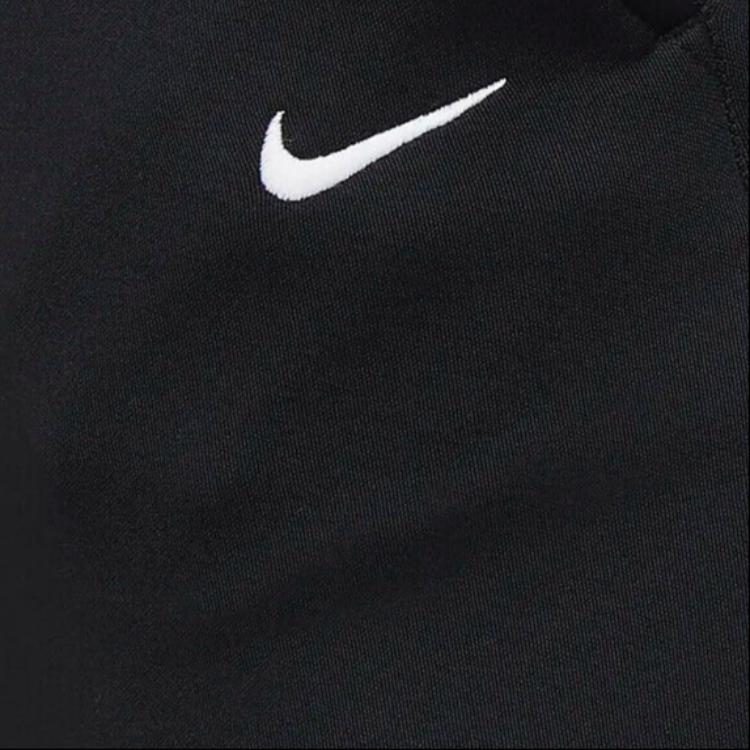 Nike Однотонные длинные эластичные прямые трикотажные спортивные брюки женские, черные CU5529-011