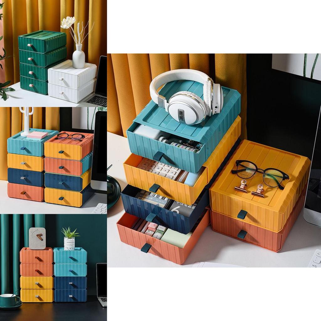 Compact Desktop Organizer Storage Box With Mini Drawers For Efficient Organization