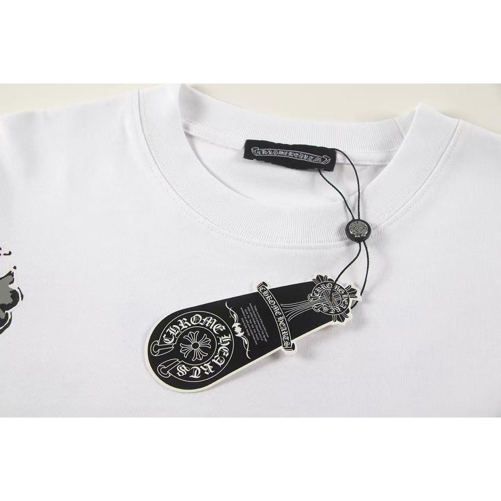 W364 CHROME HEARTS 2025 Summer New High Quality Cotton Round Neck Loose Large Size Men's and Women's T-shirt Couple T-shirt