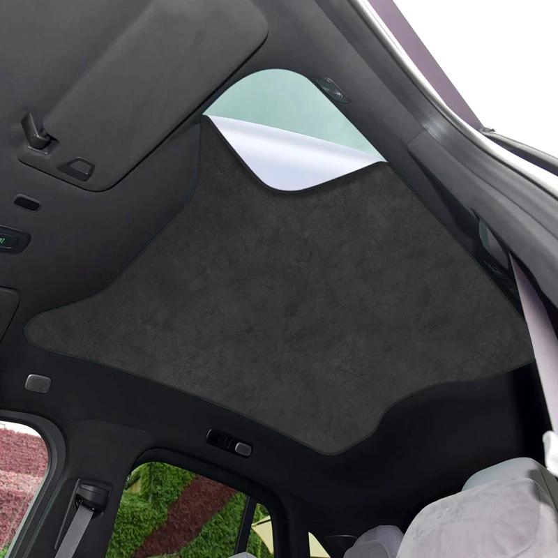 Auto Anti-UV Heat Insulation Skylight For NIO EC6 EC7 2023-Present Car Suede Fabric Electrostatic Adsorption Sunroof Sunshade