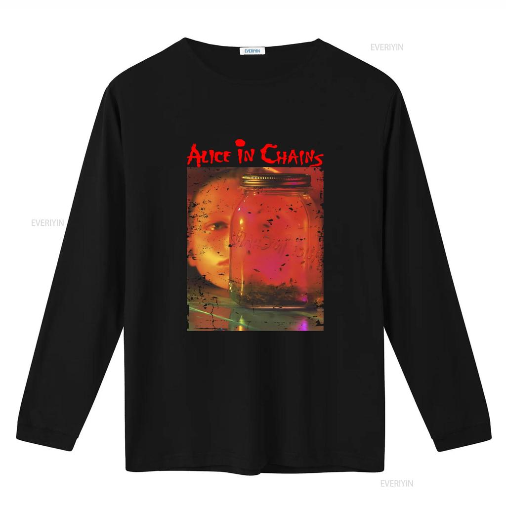 Alice In Chains Футболка Jar Of Flies Печать спереди и сзади X Large Мерч рок-группы винтажный Стирка Стильная дизайнерская одежда Растянутая Стильная