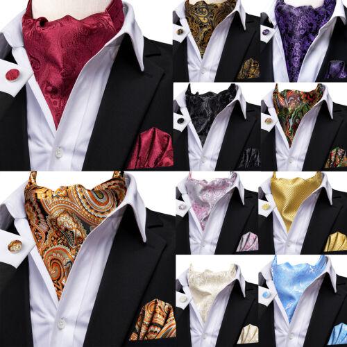 Hi-Tie Розовый мужской шелковый галстук Piasley Ascot, галстук, носовой платок, запонки, свадебный комплект