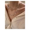 Star Chain 2-piece Women's Silver Combination Necklace