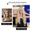 Wig Womens Golden Long 64cm Hair Long Curly Hair Full Cap Rose Hair Net Natural Realistic Hair Wig
