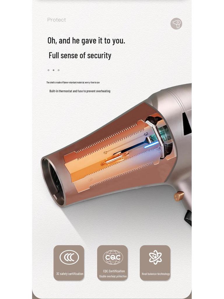 Фен высокой мощности Kangfu для салонного и домашнего ухода за волосами