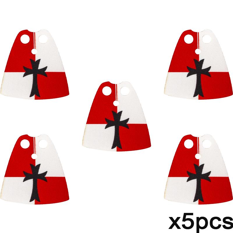 Набор строительных блоков MOC «Средневековый флаг и замок», фигурки, аксессуары, лев, орел, замок Древнего Рима, рыцарский плащ, игрушка-подарок.