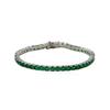 4mm Iced Out Single Row Colorful CZ Tennis Bracelet Brass Rhodium Plated Fashion Jewelry for Women Gift