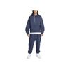 Nike Мужские топы с капюшоном Solo Swoosh Solid Color с длинным рукавом Thunder-Blue DX1356-437