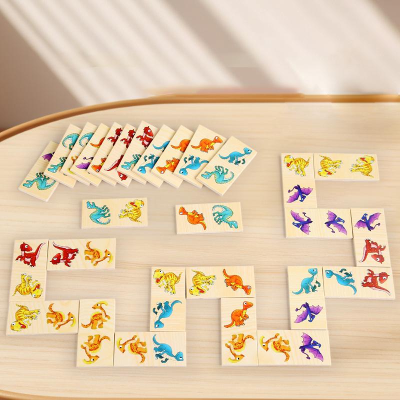 Игра-головоломка с царапинами по цепочке, деревянная игрушка-головоломка, настольная игра, детская, мультяшная, Монтессори, раннее развитие, дорожная, динозавр, фрукт, познавательная головоломка