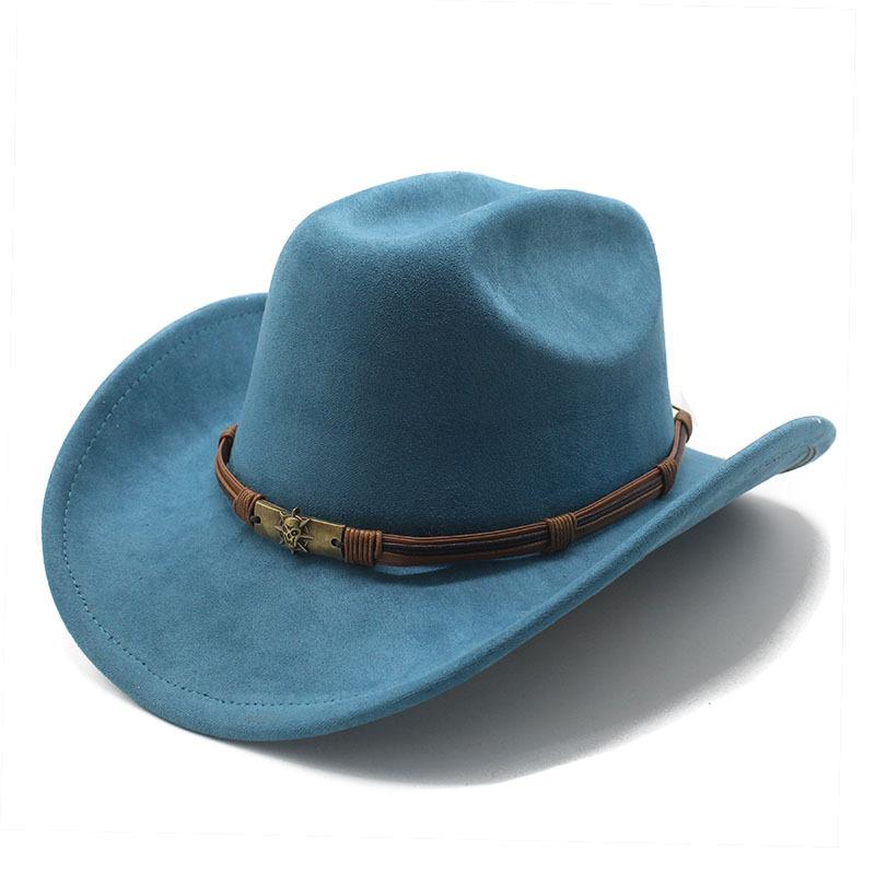 Западная ковбойская шляпа шерстяной цилиндр панк шляпа для верховой езды цилиндр со скрытой волной