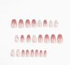 24 Pieces Short False Nails Press-on Nails Glitter Manicure Nail Patches 10ml