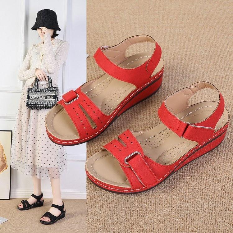 Fashion Women Chunky Platform Sandals Casual Soft Open-Toe Sandals Without Grinding Feet for Walking Shopping Stroll