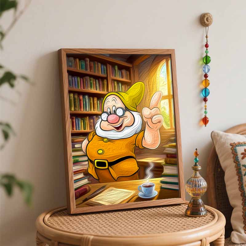 Disney Doc Seven Dwarfs Oil Paint by Numbers Painting Art Kit Handmade Painting Home Decor Gift