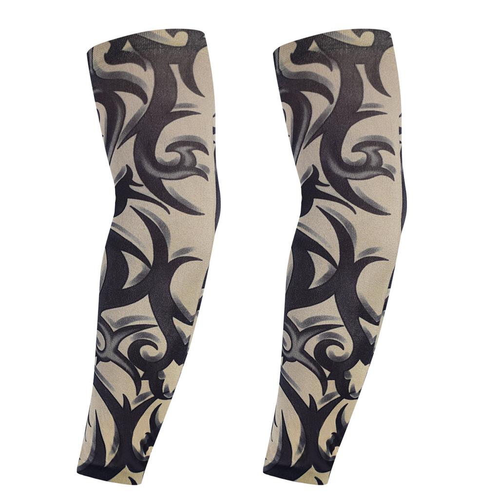Simulation Tattoo Arm Sleeves Sunproof Arm Covers for Outdoor Enthusiasts Sport Accessory Driving Cycling Arm Protectors