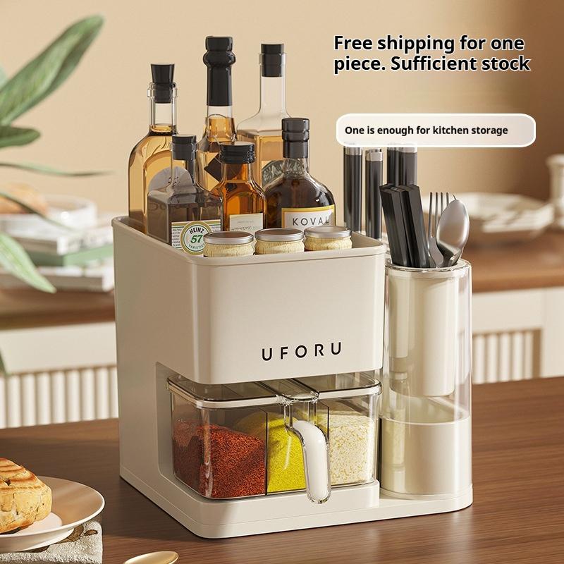 Кухонная многофункциональная полка для хранения, новая комбинированная подставка для ножей, подставка для палочек для еды, интегрированное хранение, принадлежности для приправ, дом