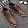 Men's New Business Men's Casual Leather Shoes Trend Suit Summer Breathable Black Work Shoes