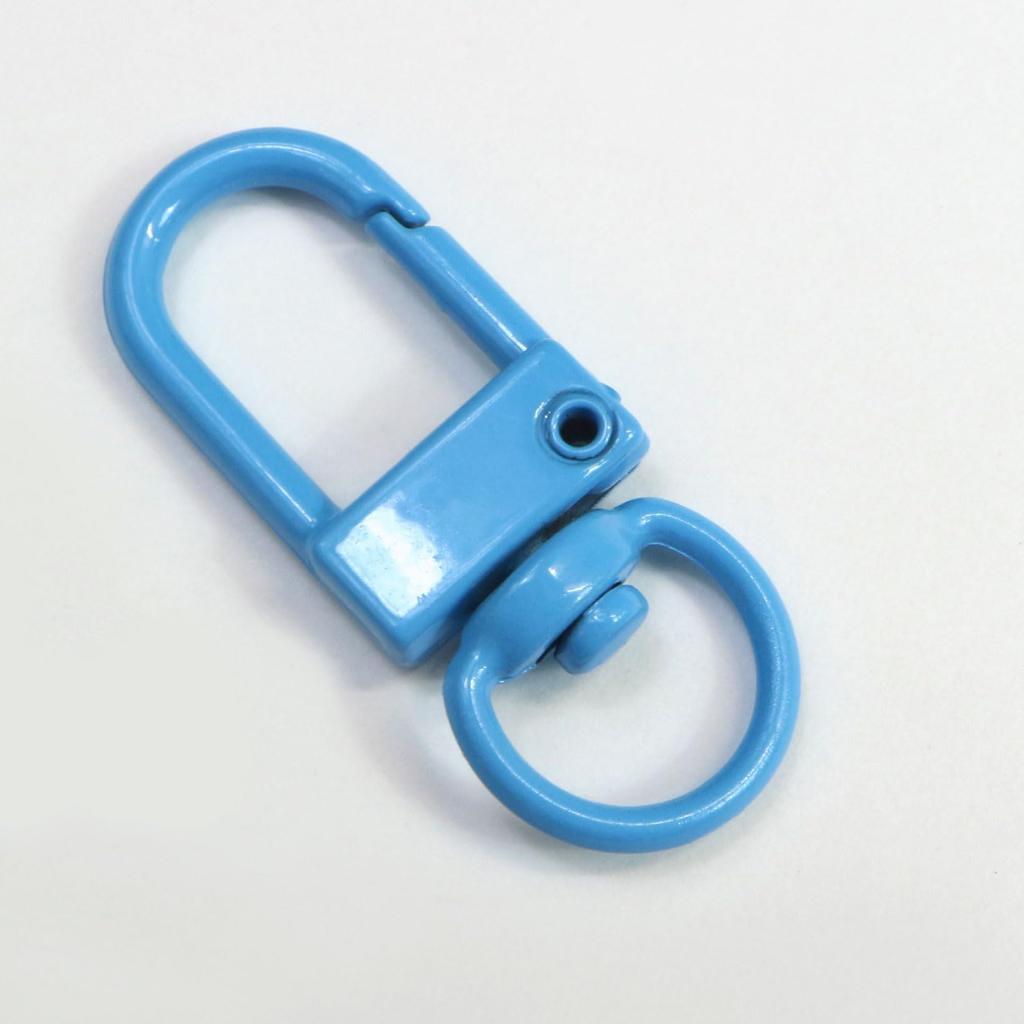 Nasukan Thin Rotary Ring Inner Diameter 8mm Blue One Touch 10 Pieces Metal Keychain Parts Hardware Handmade Sparkling Punpun Maru Approx. [Blue]