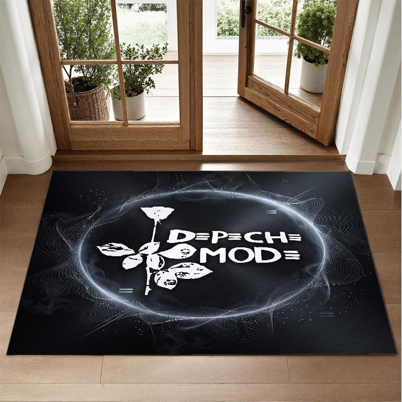 Depeche Mode Design Crystal Velvet Rug Soft Decorative Mat for Bedroom Entrance
