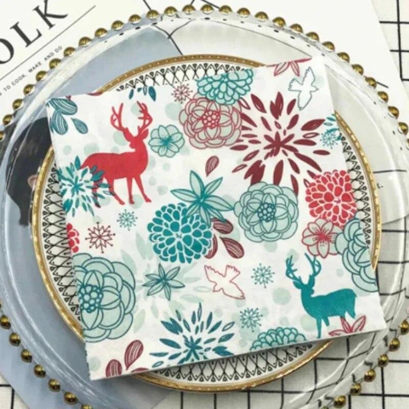 Disposable Party Napkin Double Layer 20 Pieces/Pack Fawn Pattern