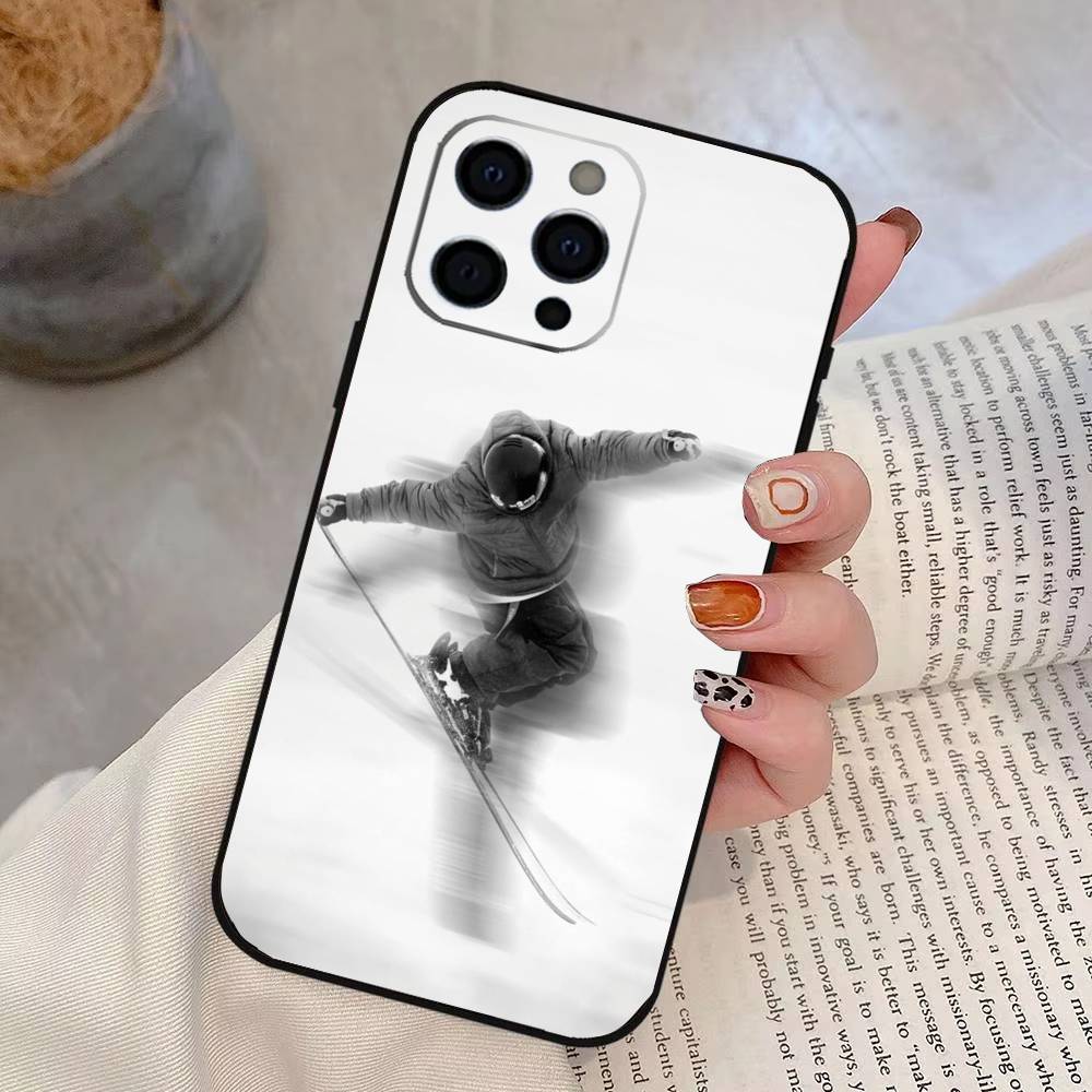 Спортивный чехол для телефона Сноубординг Силиконовый Мягкий Для IPhone 17 16 15 14 13 12 11 X XR Plus Pro Max Plus