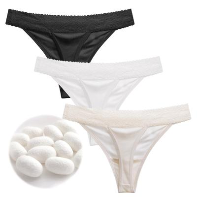 Laipin Шелковый атлас Сексуальные трусики Женские Т-образные, Великолепные, Блестящие, С низкой посадкой, Нижнее белье,