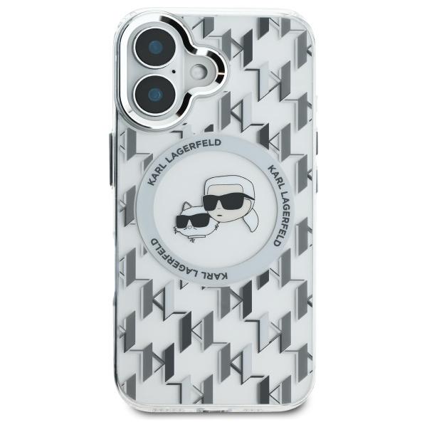 Etui do iPhone 16 Karl Lagerfeld MagSafe Transparent Monogram