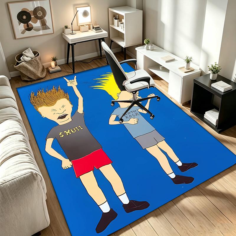 Beavis and Butt‑Head Carpet Non-slip Indoor Mat Suitable for Office Chair Living Room Computer Desk Decorative Home Office Carpet Polyester Fiber Mat