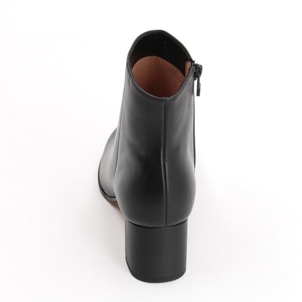 Ru Модные ботинки Косой носок Простые короткие сапоги 2836 Черный [Lanvin Bleu]