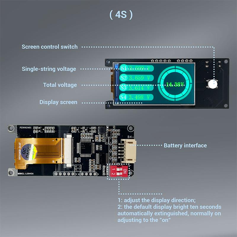 4S 6S 8S Отображение в реальном времени с экраном сбора данных Тестер напряжения аккумулятора TFT Литиевый/LiFepo4 Проверка напряжения аккумулятора