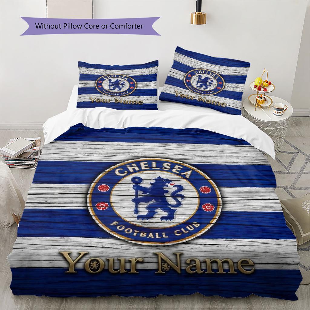 Chelsea F Custom Name Pattern Bedding,Quilt Set Quilt Cover Pillowcase Home Birthday Gift(1 * duvet cover + 2 * pillowcase, without core)