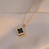 Four-leaf Clover Necklace Light Luxury Clavicle Chain Ins Set Diamond Titanium Steel Necklace (Mother's Day / Valentine's Day) Clover Necklace