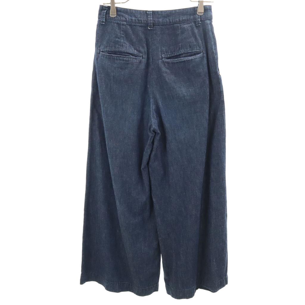 BEAUTY&YOUTH UNITED ARROWS Made In Japan Linen Blend Wide Pants M Navy Women Used