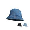 Spring and Autumn Internet celebrity cherry embroidery washed denim bucket hat women's retro versatile sunshade sunscreen basin hat