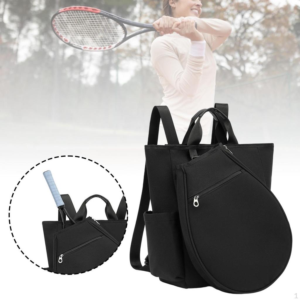 Tennis Backpack Duffle Bag Storage Racket Racquet Holder with Pockets Pickleball for Sports