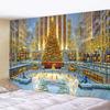 Christmas Snow Scene Tapestry Santa Claus Gift Christmas Tree Wall Hanging Room Bedroom Dormitory Aesthetics Home Decoration