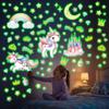DECOWALL Наклейка на стену Единорог Замок Детская Потолочная Стена Интерьер DIY Светящаяся в темноте - Светящаяся, Ночное свечение, Единорог, Звезда, Луна, Радуга, - Комната,