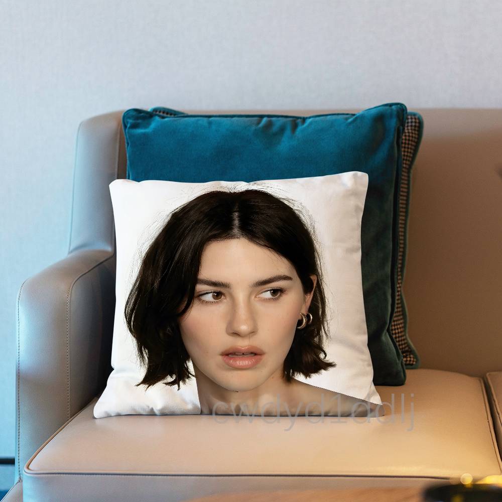 GGracie Abrams The Secret of Us Pillow Case Short Plush Sofa Decorative Gift Home Doublesided Printing Cushio
