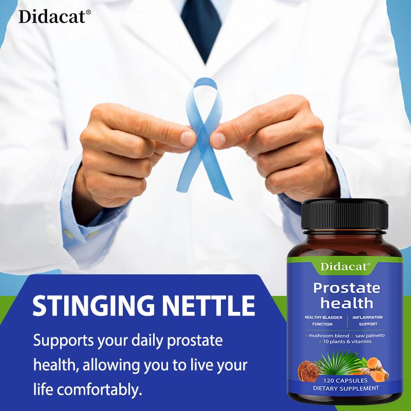 Prostate Health Capsules Contains Saw Palm Dance Mushroom Vitamin C Selenium to Maintain Prostate Health 120 Vegetarian Capsules