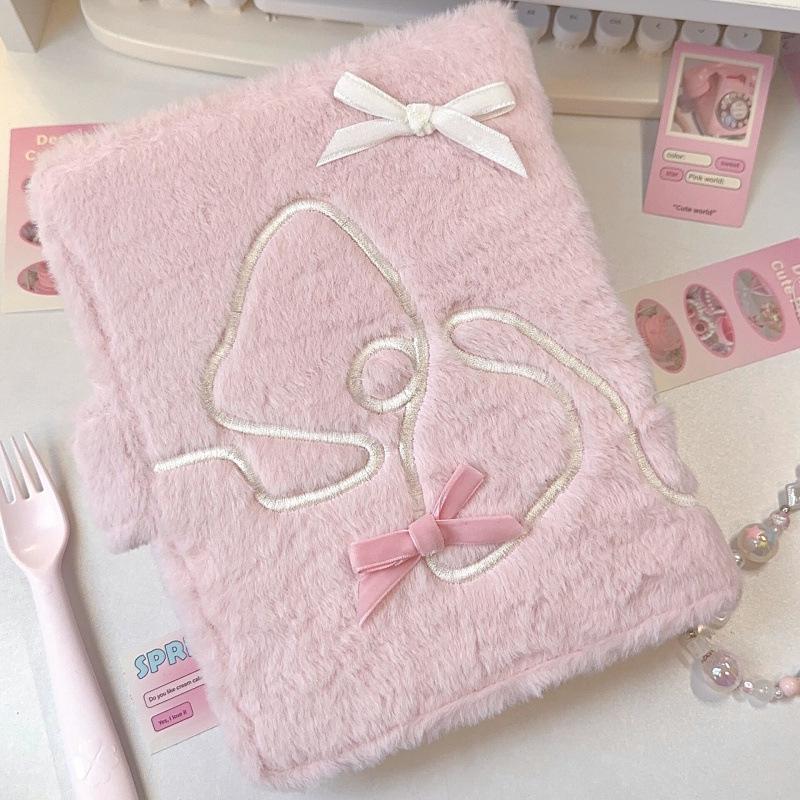 Розовый бант А5 4-карманный альбом для карточек: Девичий 3-дюймовый фотоальбом для хранения полароидных фотографий