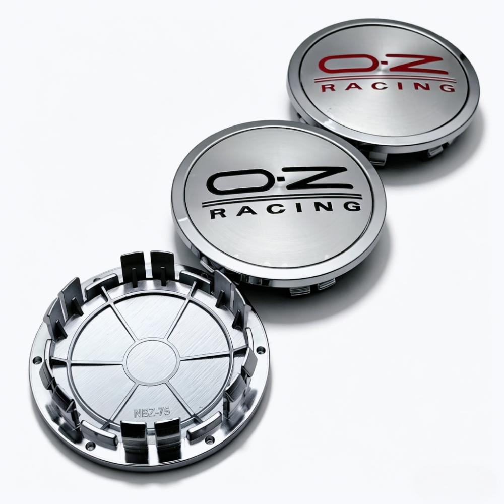 4pcs/Set 75mm / Clips 65mm OZ O.Z Racing Logo Emblem Badge Car Wheel Center Caps Wheel Hub Dust Cover Rim Hubcap Car Accessories