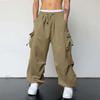 Streetwear Summer Cargo Pants Men Multi-pocket Harajuku Fashion Casual Men's Jogger Pants Wide Leg Loose Hip Pop Pants